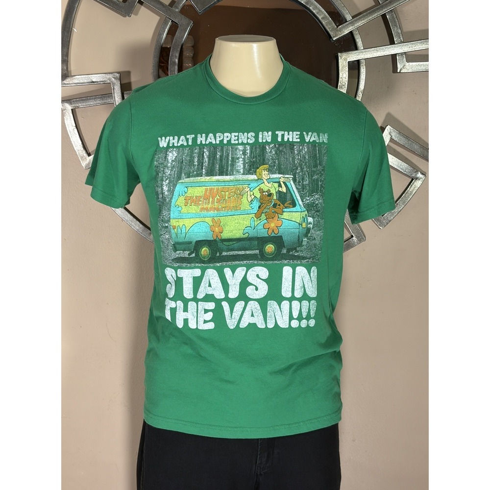 Stoner 420 weed funny Scooby-Doo Shaggy Tee - What Happens in the Van Large L